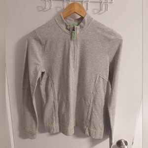 Sigrid Olsen Gray Jacket with Green Accents